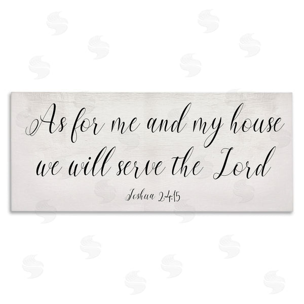 stupell industries Stupell Studio | We Will Serve the Lord Quote Minimal Cursive Typography