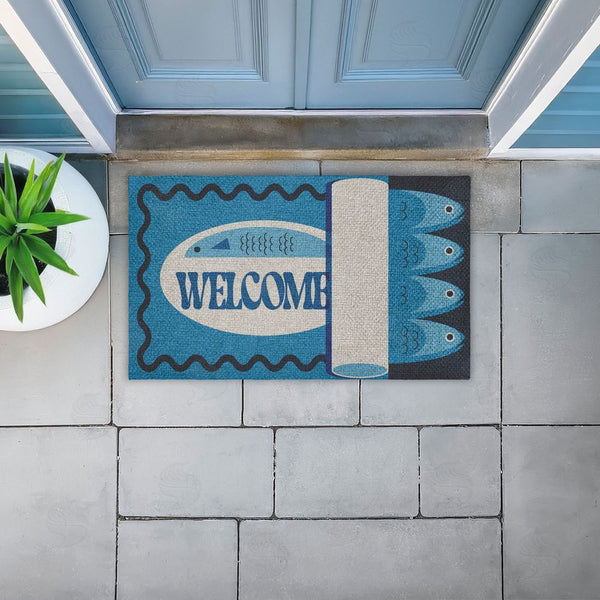 Stupell Industries Stupell Studio | Welcome Coastal Tuna Faux Sisal Door Mat