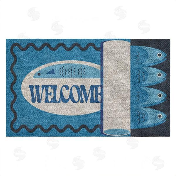 stupell industries Stupell Studio | Welcome Coastal Tuna Faux Sisal Door Mat