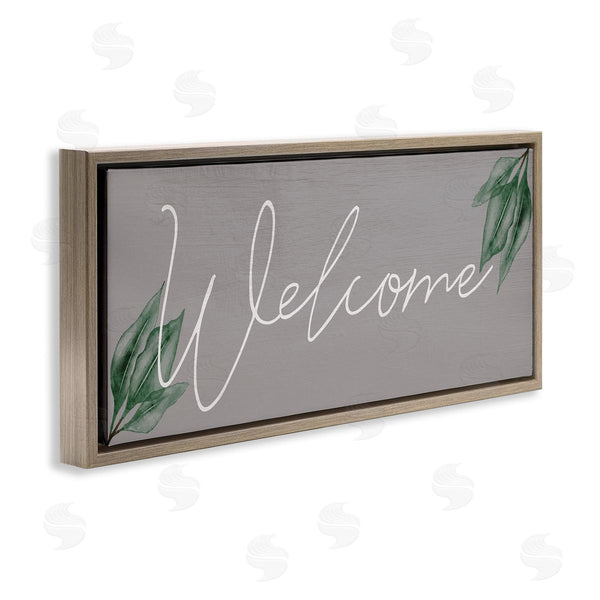 Stupell Industries Stupell Studio | Welcome On Grey With Herbs Wall Art