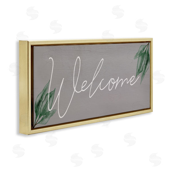 Stupell Industries Stupell Studio | Welcome On Grey With Herbs Wall Art
