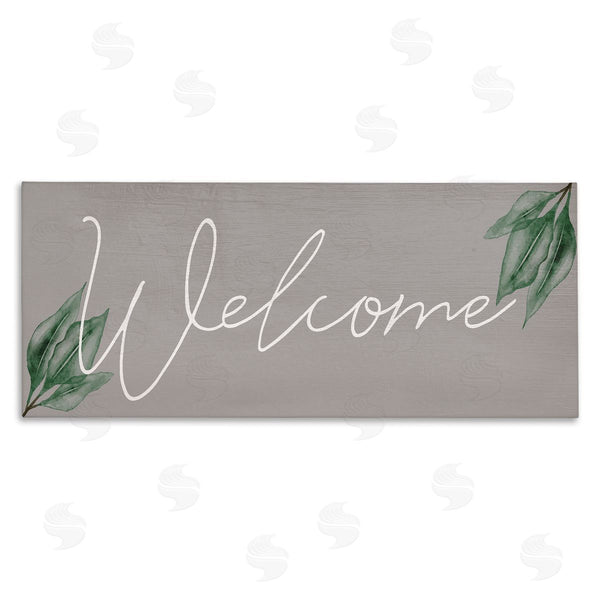 stupell industries Stupell Studio | Welcome on Grey with Herbs Wall Art