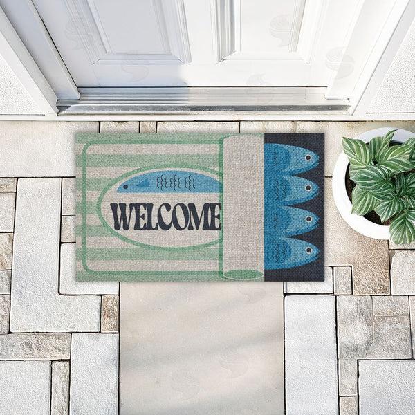 Stupell Industries Stupell Studio | Welcome Tuna Can Faux Sisal Door Mat