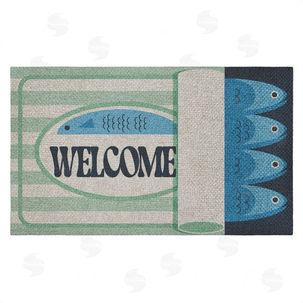 stupell industries Stupell Studio | Welcome Tuna Can Faux Sisal Door Mat