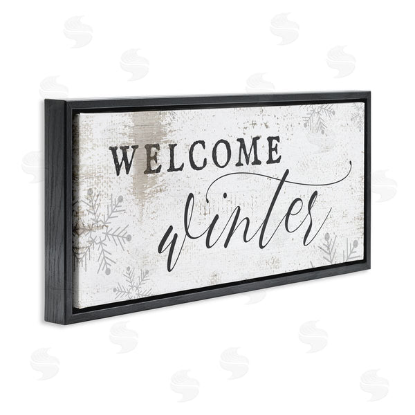 Stupell Industries Stupell Studio | Welcome Winter Snowflake Pattern Wall Art