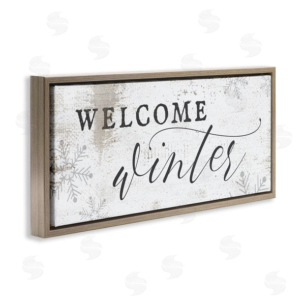 Stupell Industries Stupell Studio | Welcome Winter Snowflake Pattern Wall Art