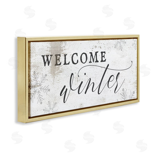 Stupell Industries Stupell Studio | Welcome Winter Snowflake Pattern Wall Art