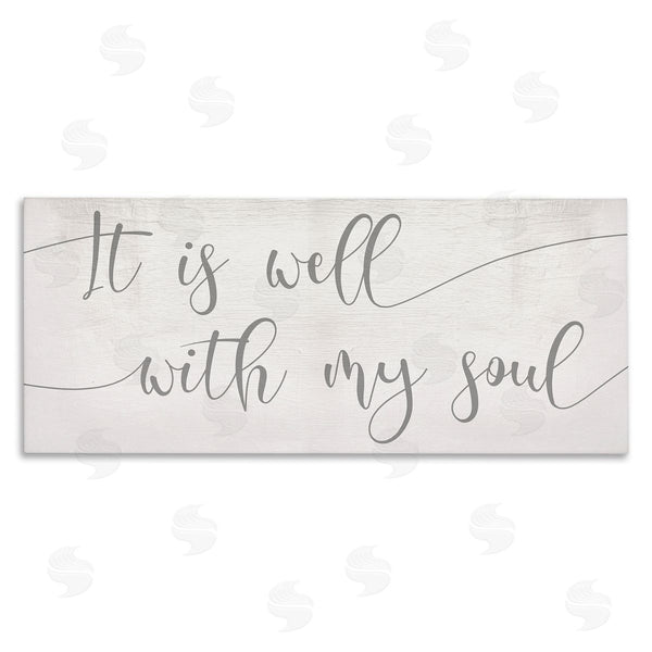 stupell industries Stupell Studio | Well With My Soul Quote Soft Grey Script