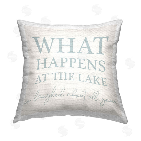 Stupell Industries Stupell Studio | What Happens At Lake Printed Throw Pillow