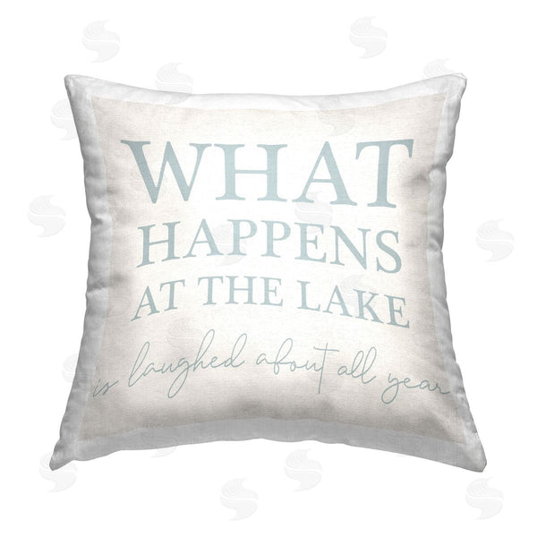 stupell industries Stupell Studio | What Happens At Lake Printed Throw Pillow