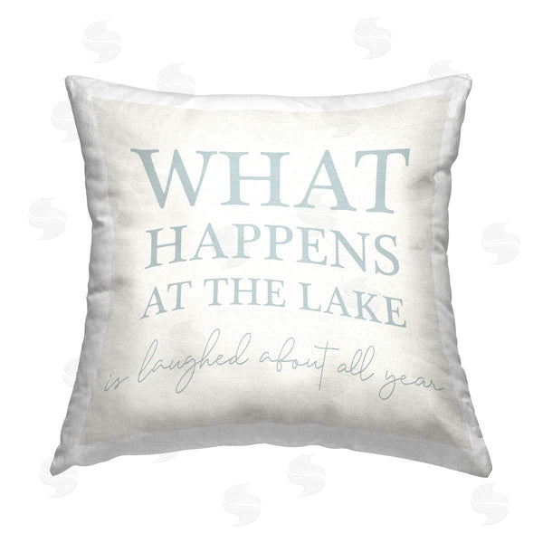 stupell industries Stupell Studio | What Happens at Lake Printed Throw Pillow
