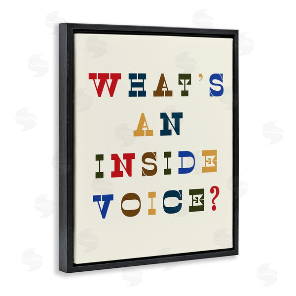 Stupell Industries Stupell Studio | What's An Inside Voice Phrase Western Typography