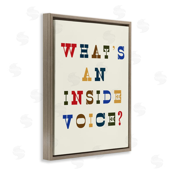 Stupell Industries Stupell Studio | What's An Inside Voice Phrase Western Typography