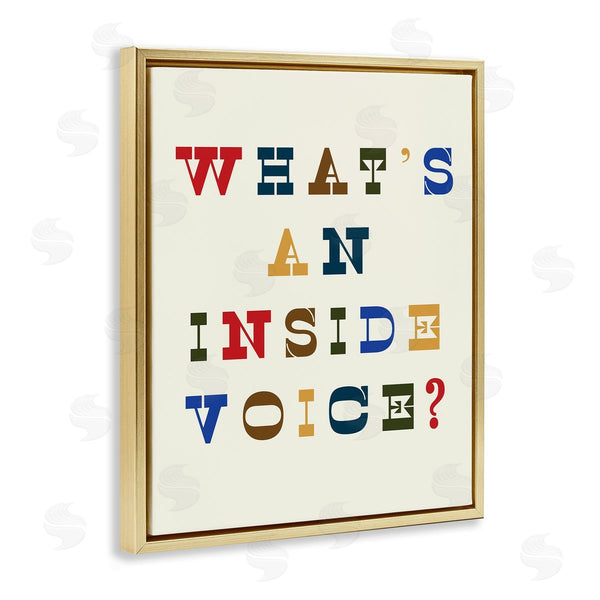 Stupell Industries Stupell Studio | What's An Inside Voice Phrase Western Typography