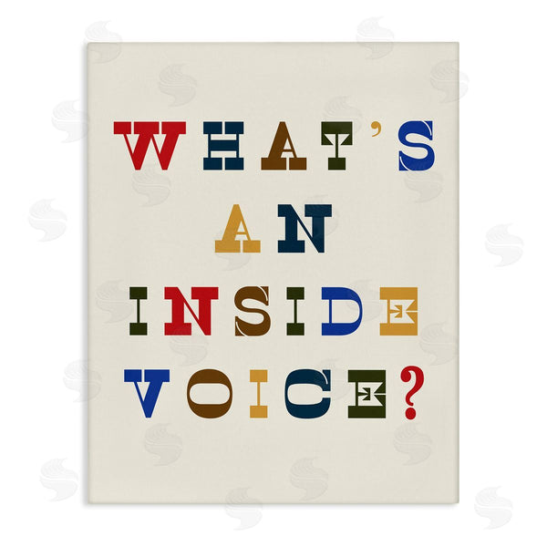 stupell industries Stupell Studio | What's An Inside Voice Phrase Western Typography