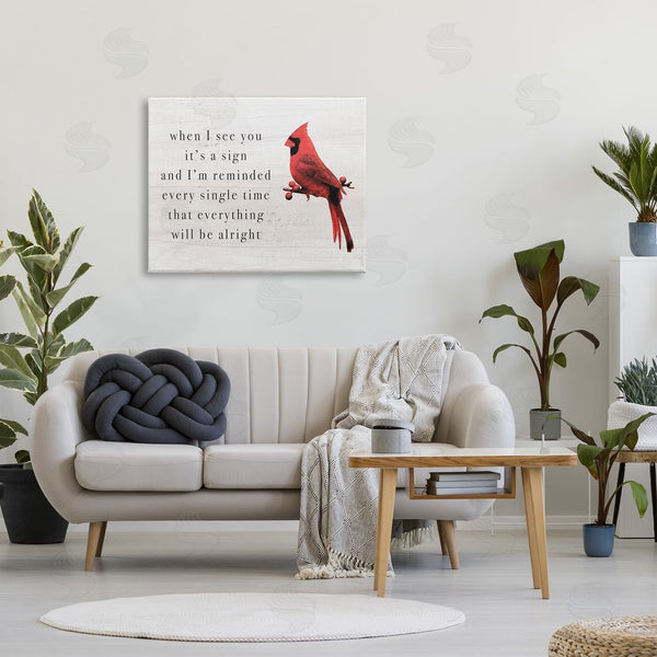 Stupell Industries Stupell Studio | When I See You Cardinal Phrase Wall Art
