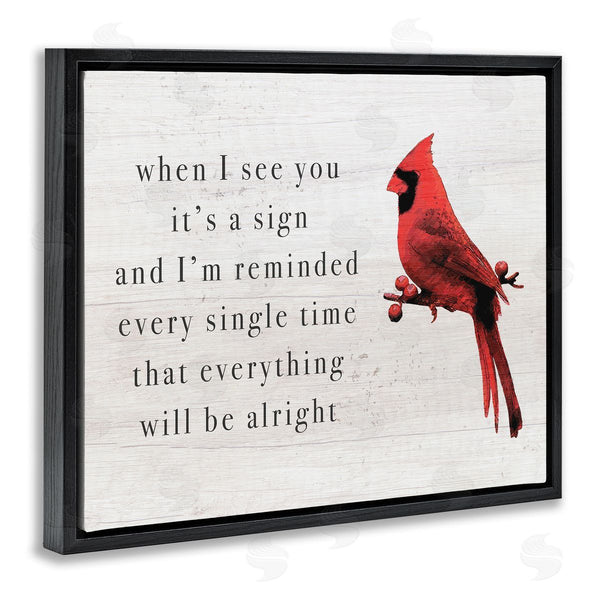 Stupell Industries Stupell Studio | When I See You Cardinal Phrase Wall Art