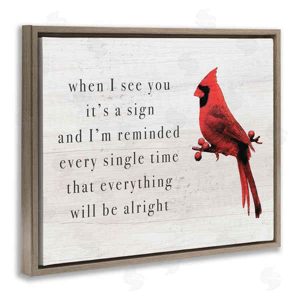 Stupell Industries Stupell Studio | When I See You Cardinal Phrase Wall Art