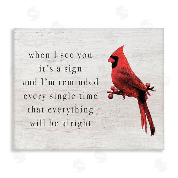 stupell industries Stupell Studio | When I See You Cardinal Phrase Wall Art