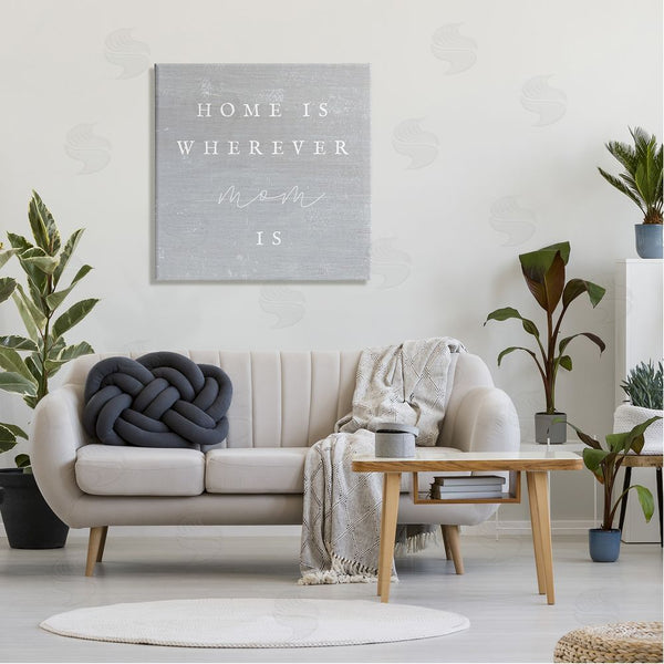 Stupell Industries Stupell Studio | Where Mom Is Phrase Wall Art