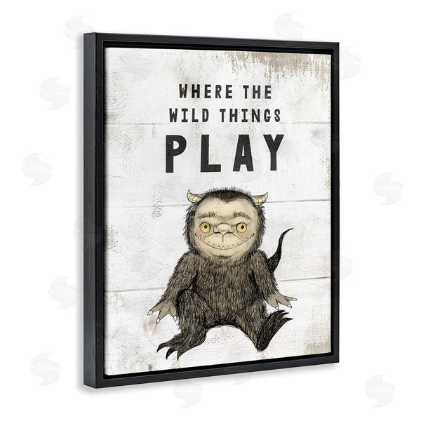 Stupell Industries Stupell Studio | Where Wild Things Play Rustic Mythical Forest Monster Wall Art