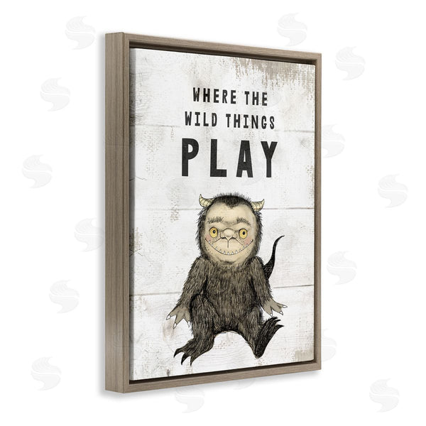 Stupell Industries Stupell Studio | Where Wild Things Play Rustic Mythical Forest Monster Wall Art