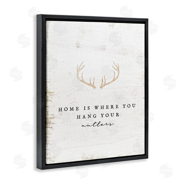 Stupell Industries Stupell Studio | Where You Hang Your Antlers Phrase Wall Art