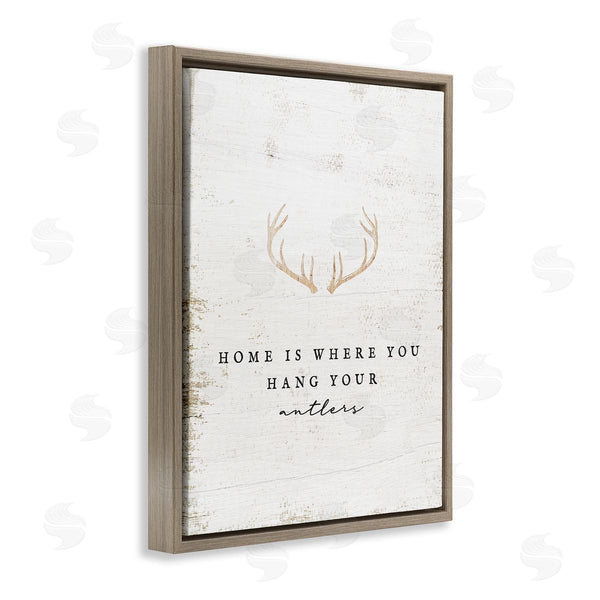 Stupell Industries Stupell Studio | Where You Hang Your Antlers Phrase Wall Art