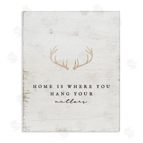 stupell industries Stupell Studio | Where You Hang Your Antlers Phrase Wall Art