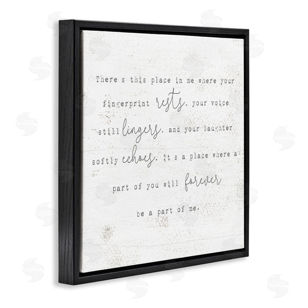 Stupell Industries Stupell Studio | Where Your Fingerprint Rests Motivational Romantic Phrase Wall Art