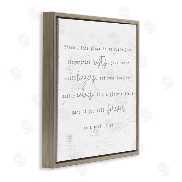 Stupell Industries Stupell Studio | Where Your Fingerprint Rests Motivational Romantic Phrase Wall Art