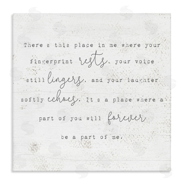 stupell industries Stupell Studio | Where Your Fingerprint Rests Motivational Romantic Phrase Wall Art