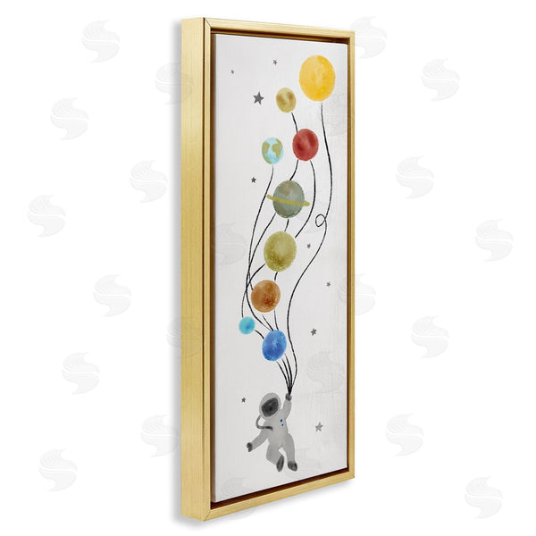 Stupell Industries Stupell Studio | Whimsical Astronaut Floating Balloon Wall Art