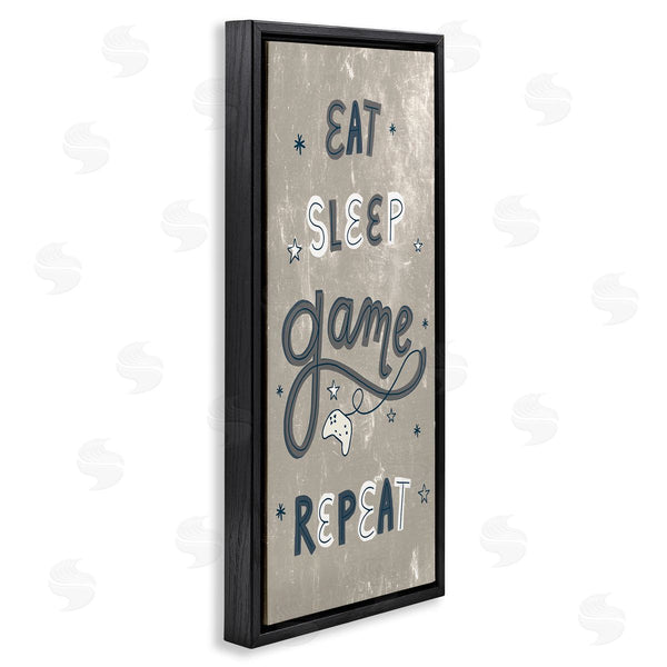 Stupell Industries Stupell Studio | Whimsical Eat Sleep Game Repeat Stars