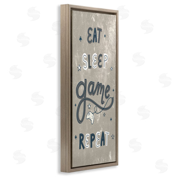 Stupell Industries Stupell Studio | Whimsical Eat Sleep Game Repeat Stars