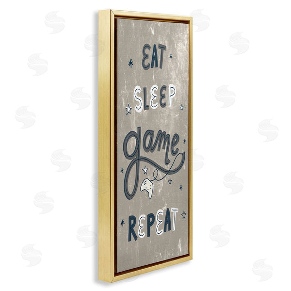 Stupell Industries Stupell Studio | Whimsical Eat Sleep Game Repeat Stars