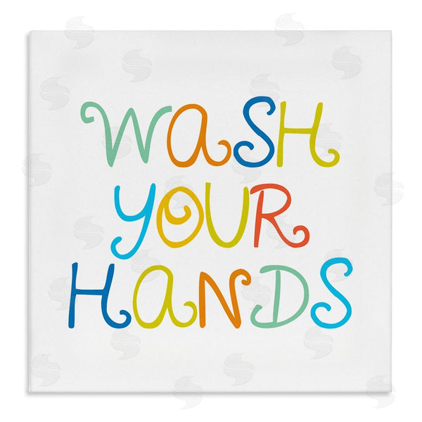 stupell industries Stupell Studio | Whimsical Kids Bathroom Phrase Wash Your Hands Rules Wall Art