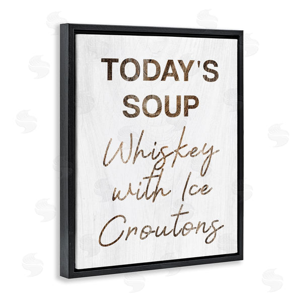 Stupell Industries Stupell Studio | Whiskey & Ice Croutons Witty Kitchen Cocktail Phrase Wall Art