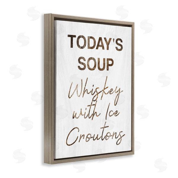 Stupell Industries Stupell Studio | Whiskey & Ice Croutons Witty Kitchen Cocktail Phrase Wall Art