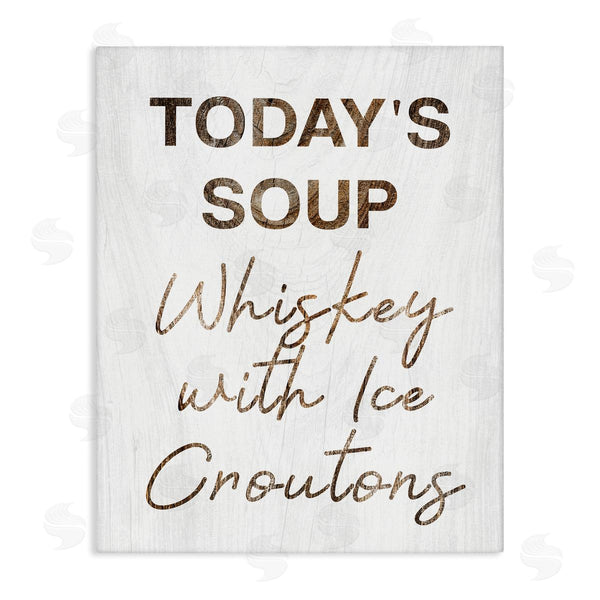 stupell industries Stupell Studio | Whiskey & Ice Croutons Witty Kitchen Cocktail Phrase Wall Art