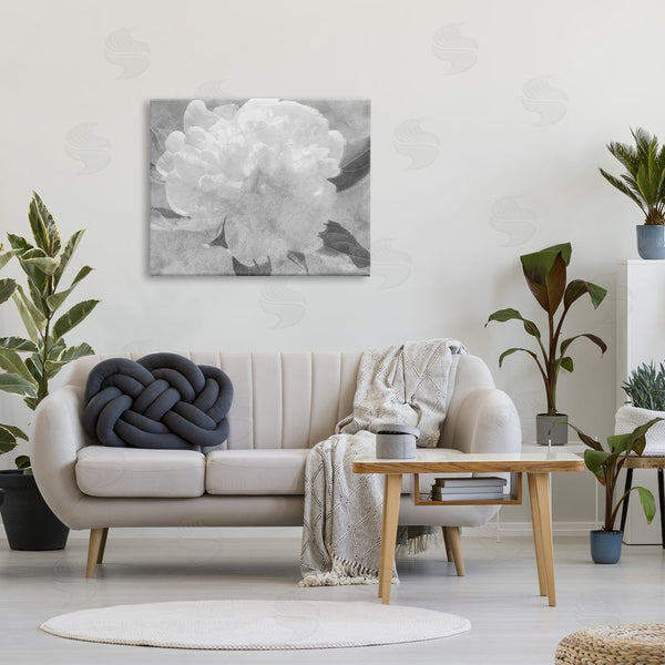 Stupell Industries Stupell Studio | White Flower Blossom Monochrome Wall Art