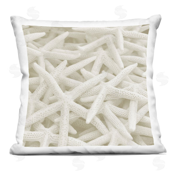 stupell industries Stupell Studio | White Sea Life Starfish Nature Printed Throw Pillow