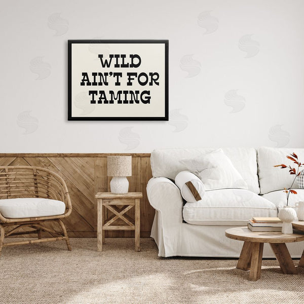 Stupell Industries Stupell Studio | Wild Ain't For Taming Phrase Wall Art