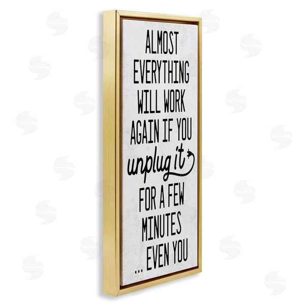 Stupell Industries Stupell Studio | Will Work Again If Unplugged Wall Art