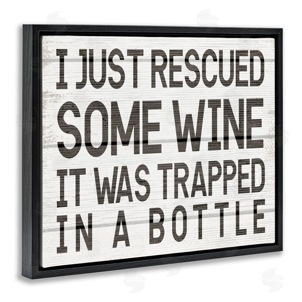 Stupell Industries Stupell Studio | Wine Trapped In Bottle Phrase Funny Drinking Humor