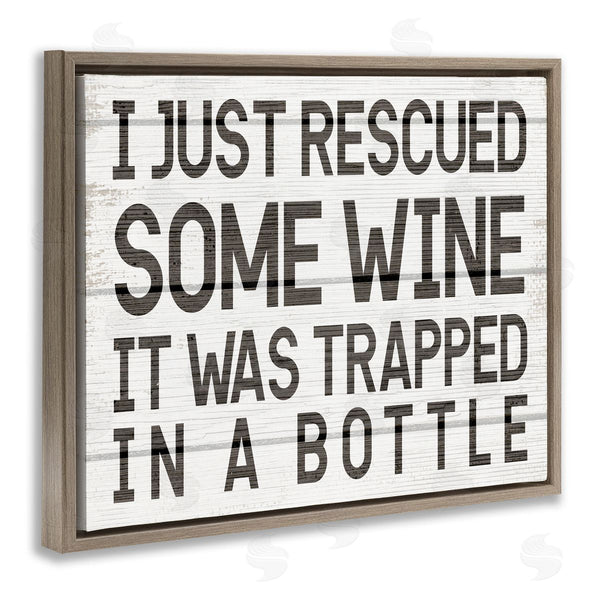 Stupell Industries Stupell Studio | Wine Trapped In Bottle Phrase Funny Drinking Humor