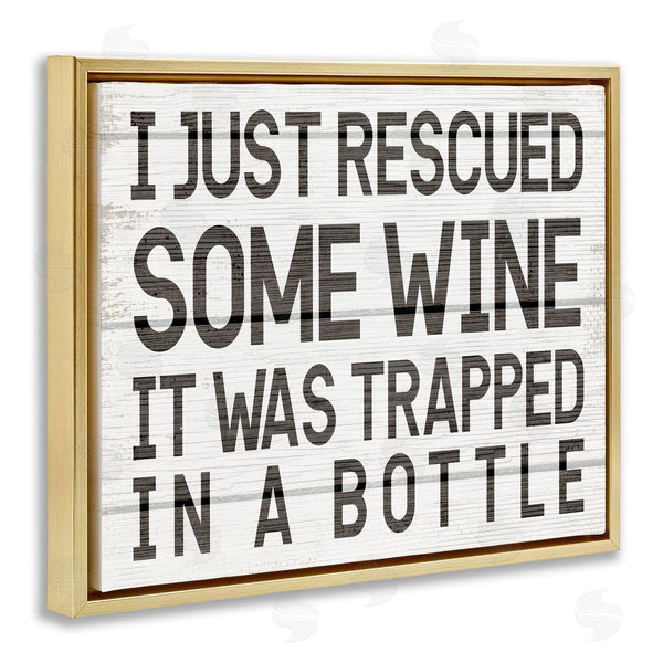 Stupell Industries Stupell Studio | Wine Trapped In Bottle Phrase Funny Drinking Humor