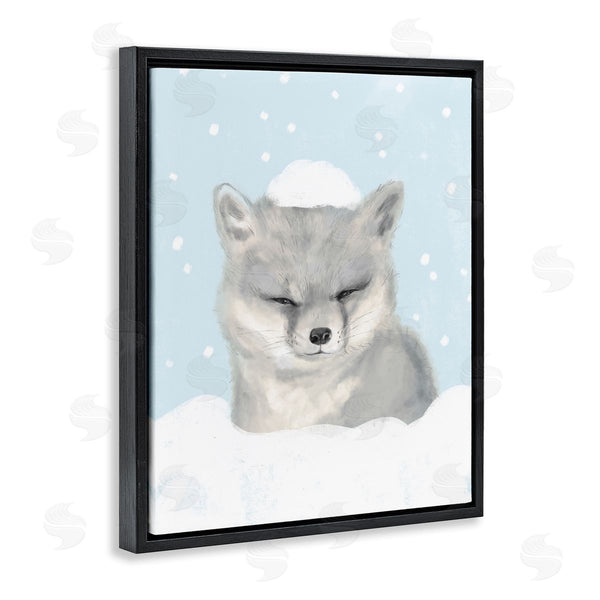 Stupell Industries Stupell Studio | Winter Fox Falling Snow Adorable Forest Animal Wall Art