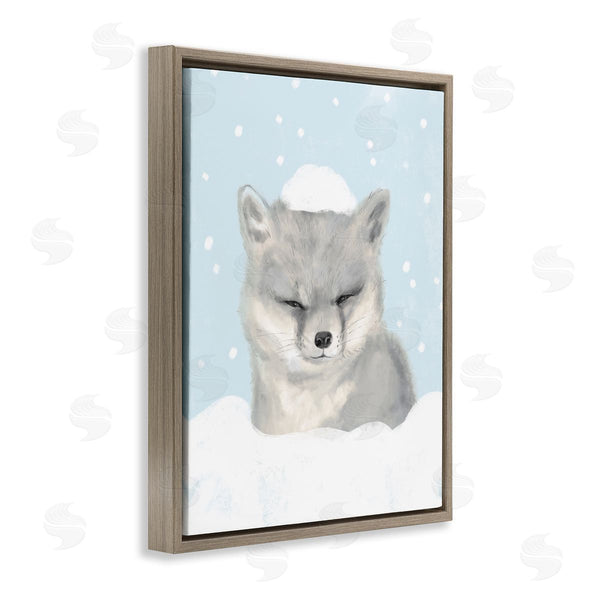 Stupell Industries Stupell Studio | Winter Fox Falling Snow Adorable Forest Animal Wall Art