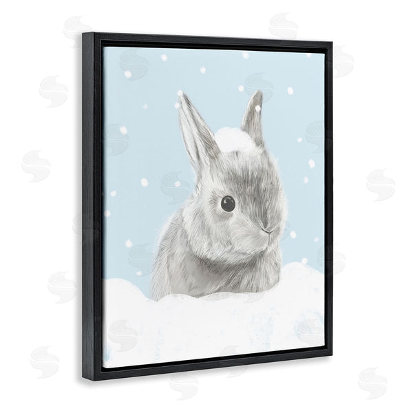 Stupell Industries Stupell Studio | Winter Rabbit In Snow Pile Forest Animal Wall Art